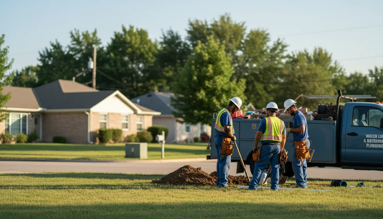 Residential water line and bathroom plumbing service in Spraggs, PA